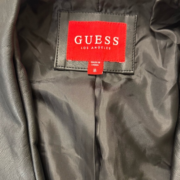 GUESS LOS ANGELS Women’s Black Faux Leather Jacket. Size M - Picture 12 of 12